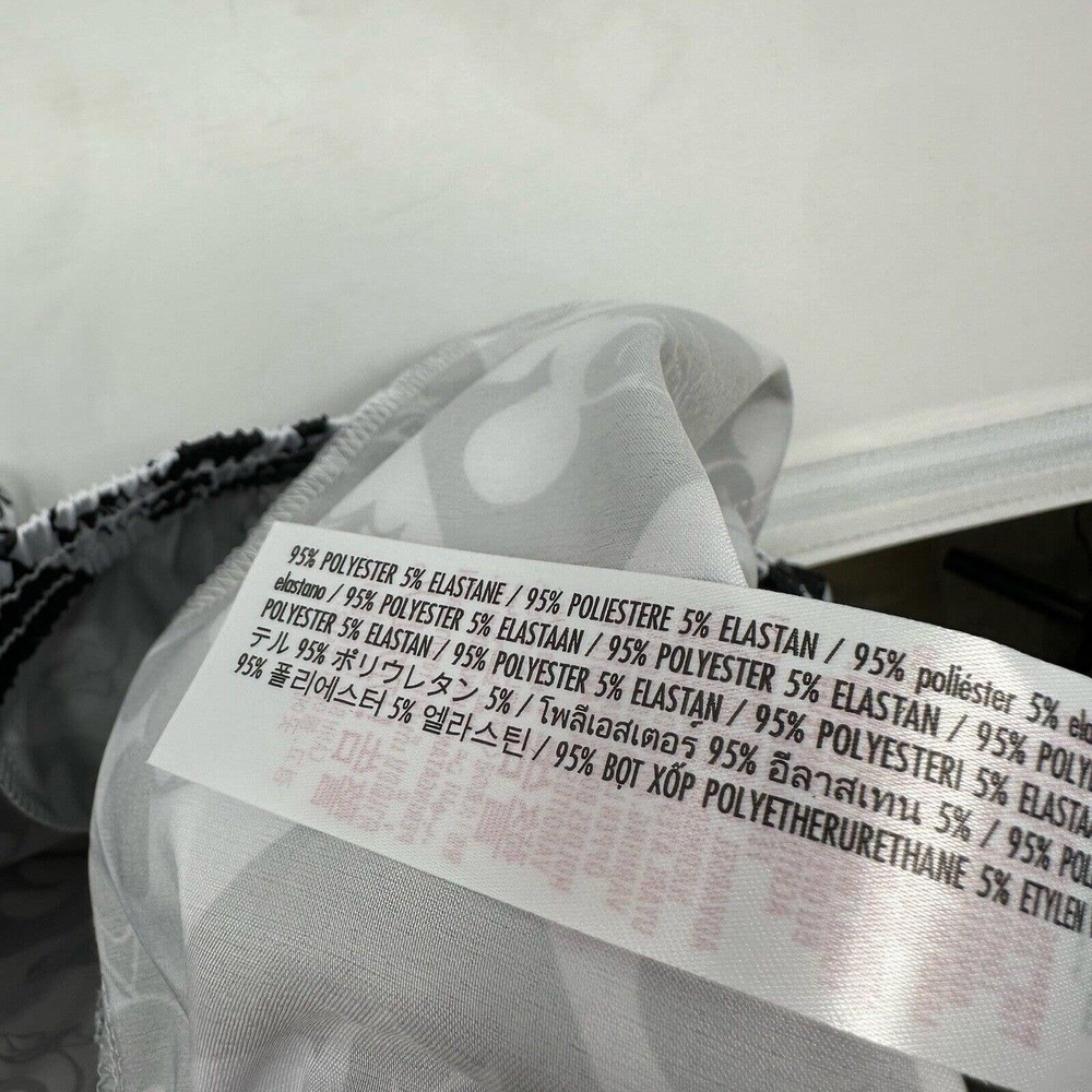 NWT 2023 Disney Small Black‎ White Mickey Mouse Pajama Pants Pockets Satin Silk - Picture 5 of 5